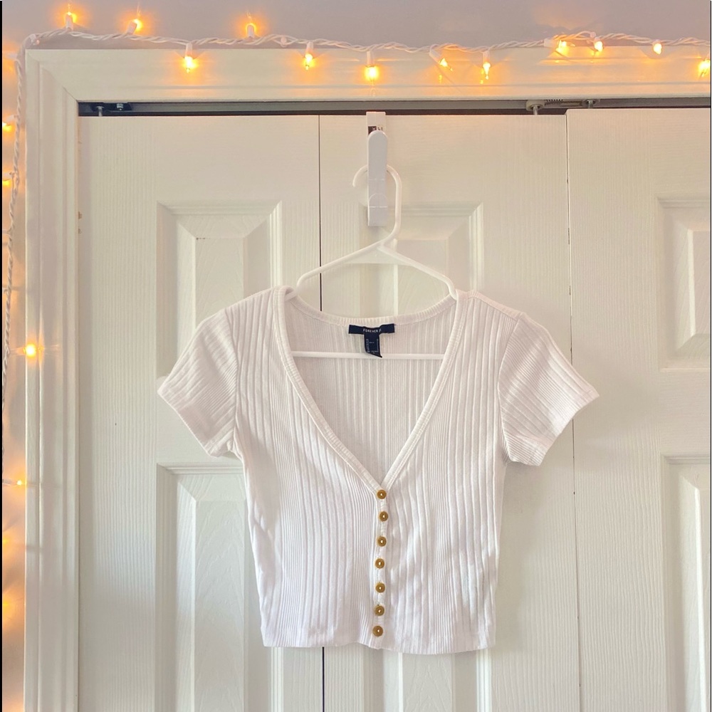 cute white crop top